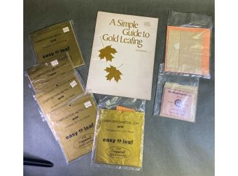 Gold Leafing Kit - Easy Leaf, Best Genuine Deep Gold Leaf With Guide