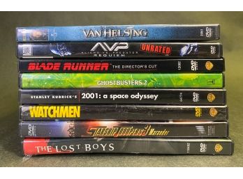 Collection Of 9 DVDs: Van Helsing, AVP, Blade Runner, Ghostbusters 2, 2001: A Space Odyssey, Watchmen,