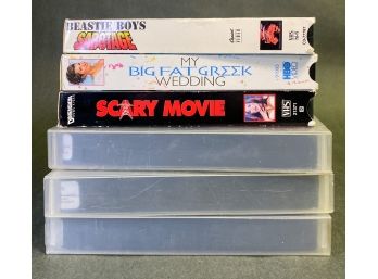 Vintage VHS Tape Lot - Scary Movie, My Big Fat Greek Wedding, Beastie Boys Sabotage, Rare Finds