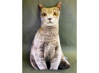 Adorable Cat Shaped Pillow – Realistic Cat Design Plush Cushion - 22 Inches
