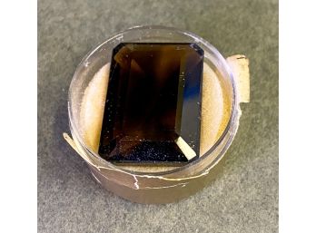 29.5Ct Smoky Quartz Stunning Faceted Rectangular Gem With Rich Dark Hues - Collectors And Jewelry Designers