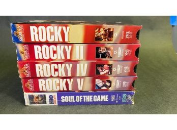 Vintage Rocky Movie VHS Collection And HBO's Soul Of The Game Classic Set
