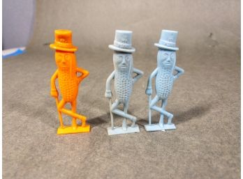 Vintage Mr. Peanut Figurines - Iconic Planters Collectibles In Blue And Orange