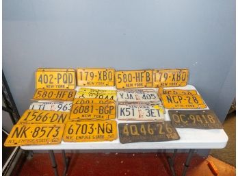 Vintage New York And New Jersey License Plates Collection - Rare Finds