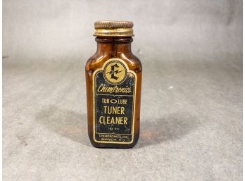 Vintage Chemtronics Tuner Cleaner Bottle - Antique Radio Cleaner