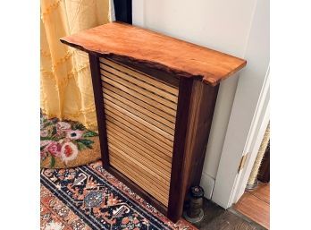 Custom Made Live Edge Wooden Radiator Cover Or Console Side Table