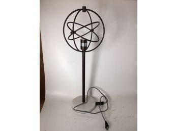 Circular Ringed Table Lamp With Marble Base