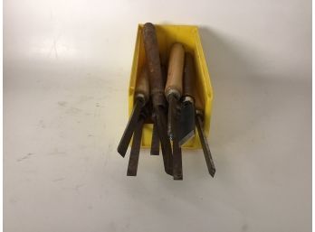 Mixed Lot Of Vintage Wooden Handle Chisels #2