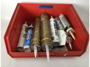 Mixed Lot Of Caulk And Sealant Tubes