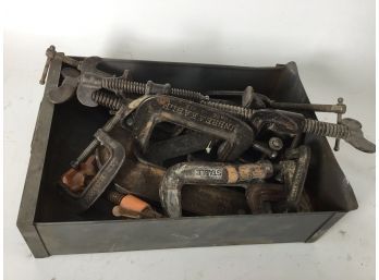 Assorted Lot Of Iron Clamps