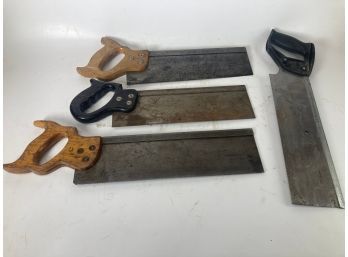 Lot Of 4 Vintage Backsaws