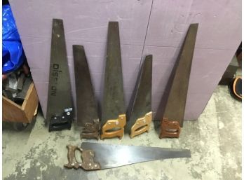 6 Vintage Woodworking Carpenter Saws