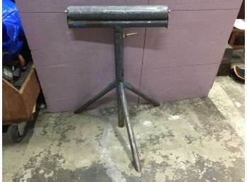 Gray Adjustable Pedestal Roller Stand Woodworking Shop Fixture For Table Saw Etc