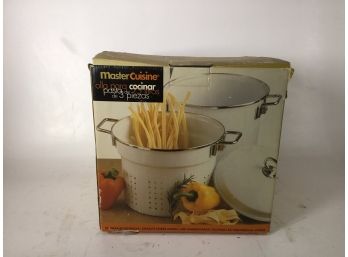 Master Cuisine 3 Piece 8 Quart Pasta Cooker In Box