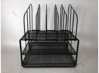 4 Piece Black Mesh Metal File And Paper Organizer