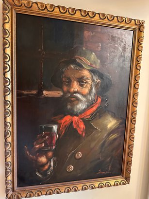 Cheers!  Oil Painting Signed