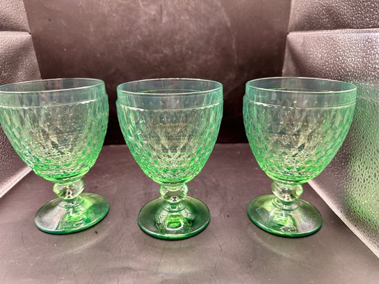 Villeroy & Boch Green Glass Dessert Cups