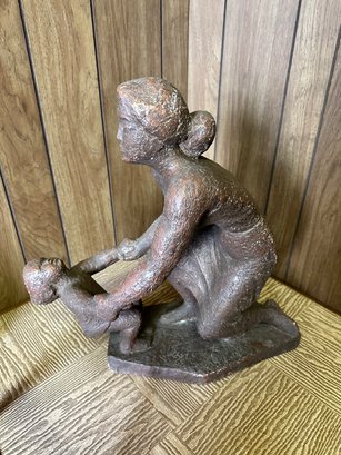 Vintage Austin Productions 1967 Mother And Child Statue Sculpture Signed DeGroot