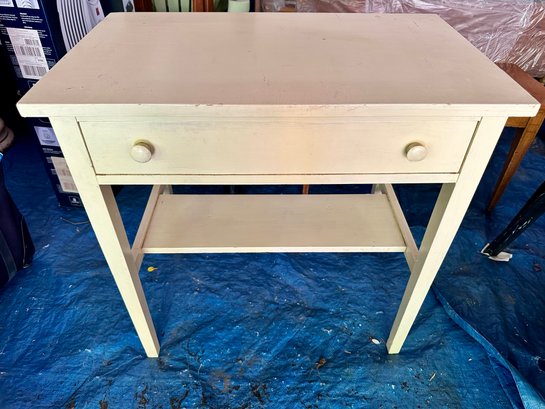 Cream White Wooden Desk