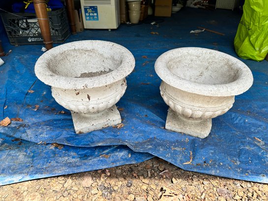 Two Cement Planters