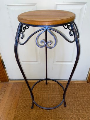 Wood & Metal Plant Stand