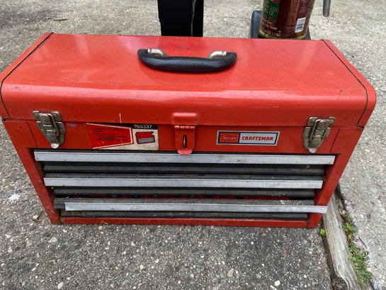 Metal Toolbox Filled With Wrenches & Ratchets