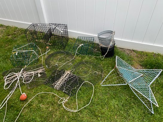 Lot Of Wire Fishing Traps