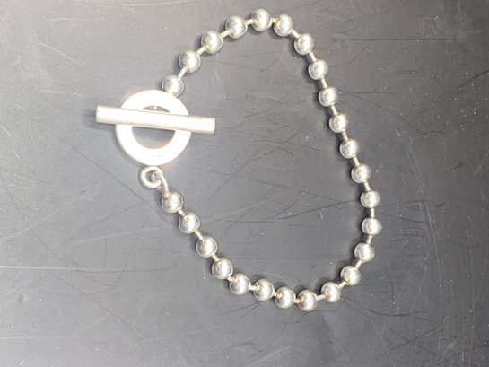 Authentic GUCCI Ball Chain Bracelet Silver Sterling Silver