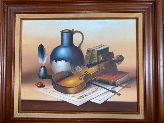 Violin Still Life Oil Painting