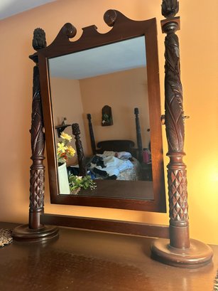 Antique Wooden Dresser Tilt Mirror