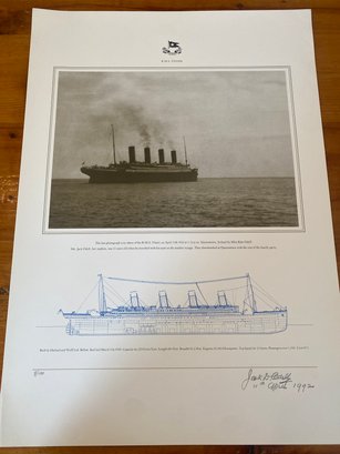 Jack Odell Print Of Last Titanic Photo #3/100