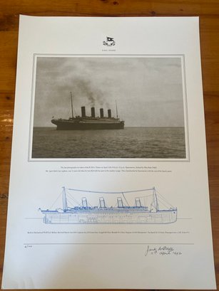 Jack Odell Print  Of Last Titanic Photo #6/100