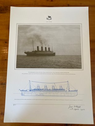Jack Odell Print Of Last Titanic Photo #8/100