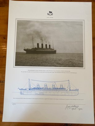 Jack Odell Print Of Last Photo Of Titanic #69/100