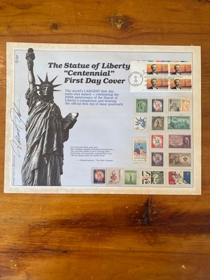 FIRST DAY COVER STATUE OF LIBERTY 1985 Centennial  20 Stamps Signed & Numbered