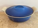 Le Creuset #28 HERITAGE Oval Blue Enamel Cast Iron Casserole Dish W Lid