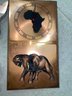 Set If 3 African Copper Wall Clocks