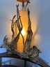 Vintage Midcentury Modern Driftwood Lamp With Fiberglass Shade