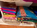 Large Mixed Lot Of Saris, Blouses, Petticoats, Fabric, Childs' Chaniya Choli, Some Items NIB