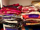 Large Mixed Lot Of Saris, Blouses, Petticoats, Fabric, Childs' Chaniya Choli, Some Items NIB