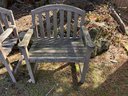 Two Teak Patio Chairs