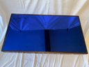 Art Deco Blue Glass Mirrored Side Table