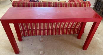 Red Lacquer Sofa Table