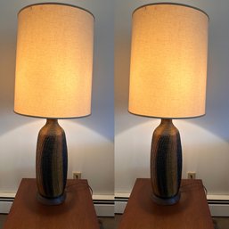 Pair Of Midcentury Modern Ceramic Lamps