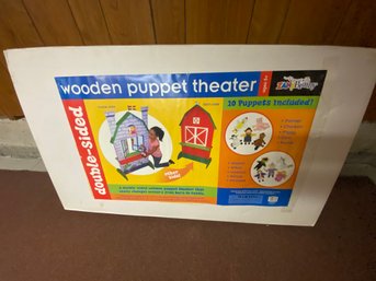 NIB Wooden Puppet Theater