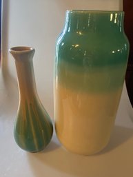 Teal Pottery Vases