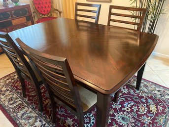 Wood Dining Set With Butterfly Leaf