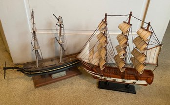 Pair Of Model Ships
