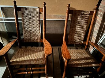 Two Rocking Chairs With Covers