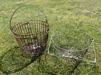 Vintage Metal Egg Baskets